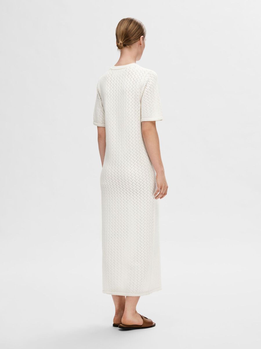 Selected VISCOSE BLEND KNITTED MIDI DRESS, Birch, highres - 16093057_Birch_004.jpg