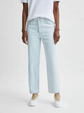 Selected ROBUST HIGH WAIST STRAIGHT FIT JEANS, Light Blue Denim, highres - 16079192_LightBlueDenim_003.jpg