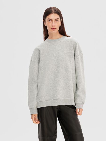 Selected PRINTED SWEATSHIRT, Light Grey Melange, highres - 16091605_LightGreyMelange_003.jpg