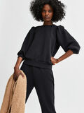 Selected PUFFÄRMAR SWEATSHIRT, Black, highres - 16082379_Black_008.jpg