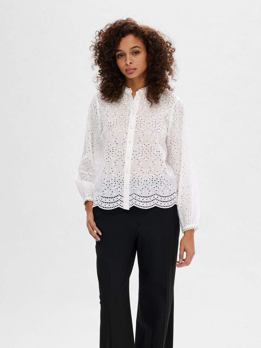 Selected BRODERIE ANGLAISE SHIRT, Bright White, highres - 16092185_BrightWhite_003.jpg