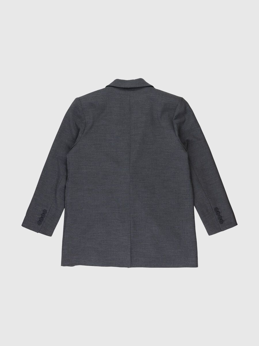 Selected MEZCLA DE VISCOSA, ESTILO RELAJADO BLAZER, Dark Grey Melange, highres - 80000209_DarkGreyMelange_002.jpg