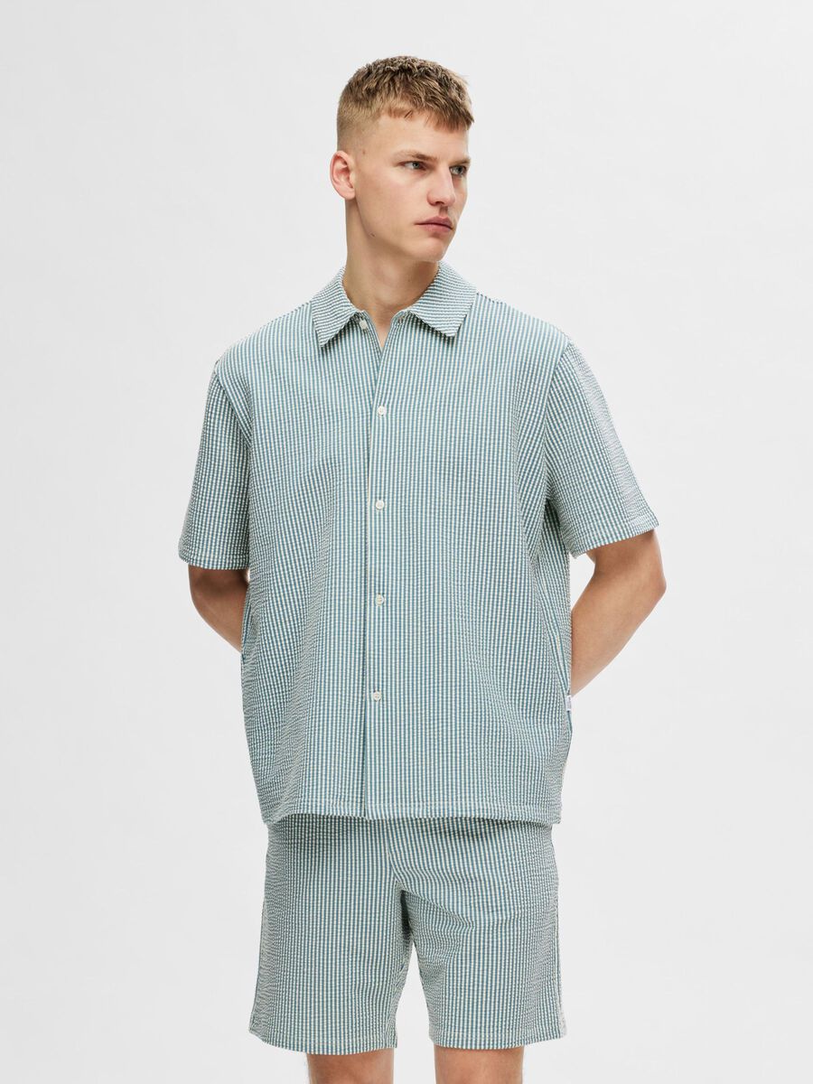 Selected SEERSUCKER SHORT SLEEVED SHIRT, Dragonfly, highres - 16093709_Dragonfly_1113204_003.jpg