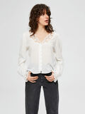 Selected LACE V-NECK - SHIRT, Snow White, highres - 16076334_SnowWhite_003.jpg