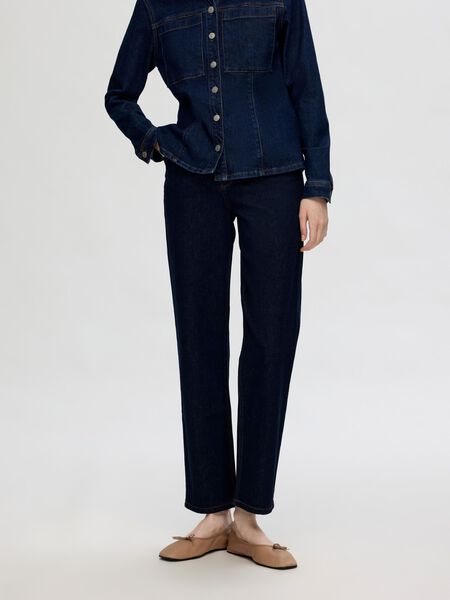 Selected TEINTE FONCÉE JEAN DROIT, Dark Blue Denim, highres - 16096678_DarkBlueDenim_003.jpg