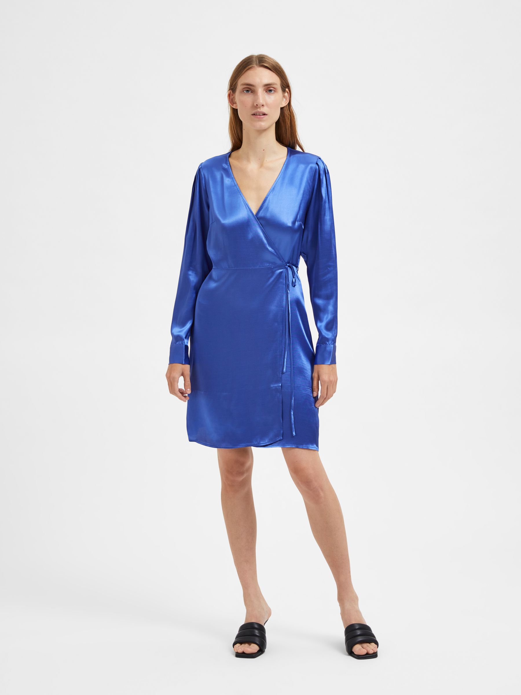 Express satin outlet wrap dress