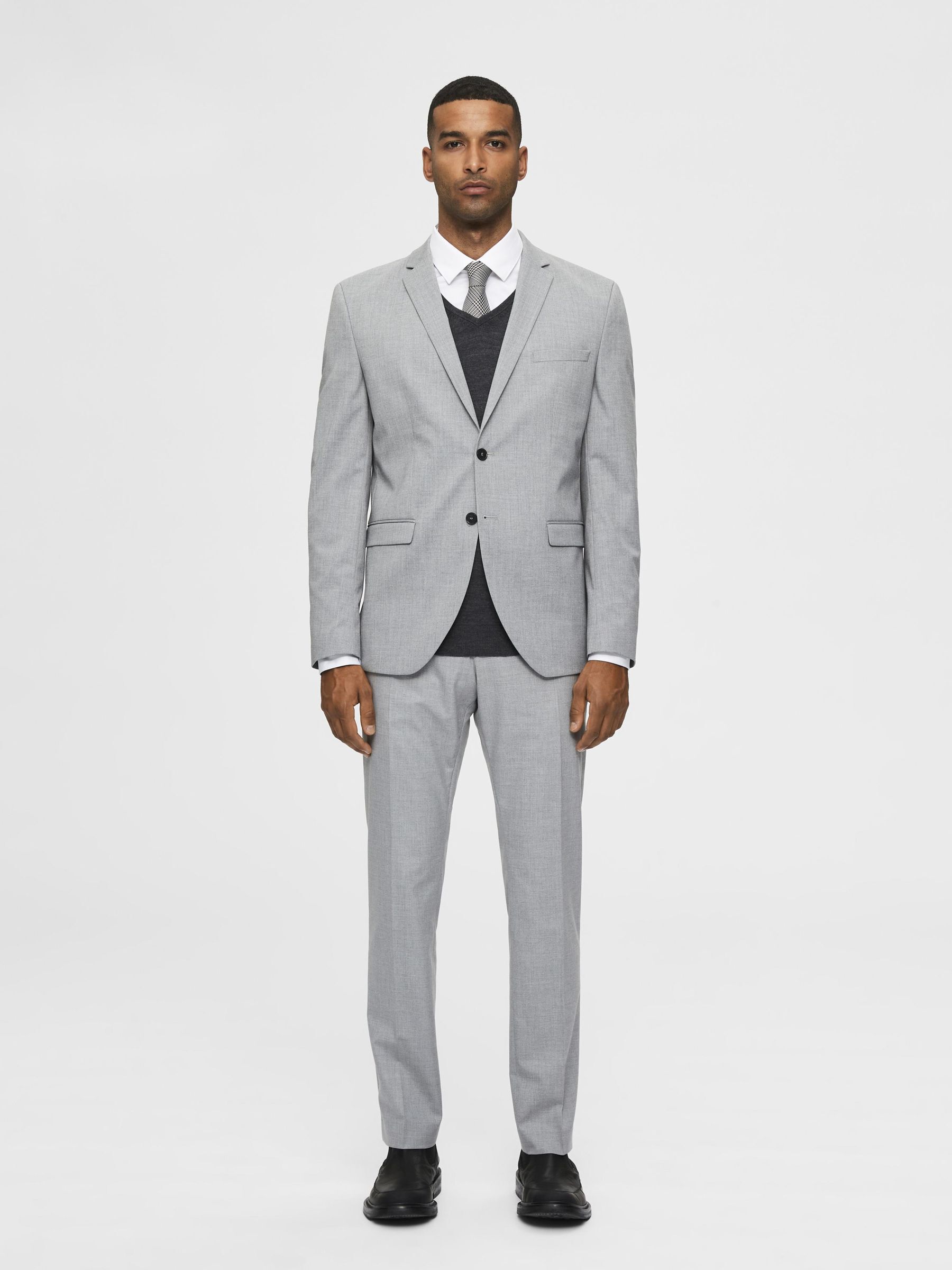SLIM FIT BLAZER Grey SELECTED HOMME