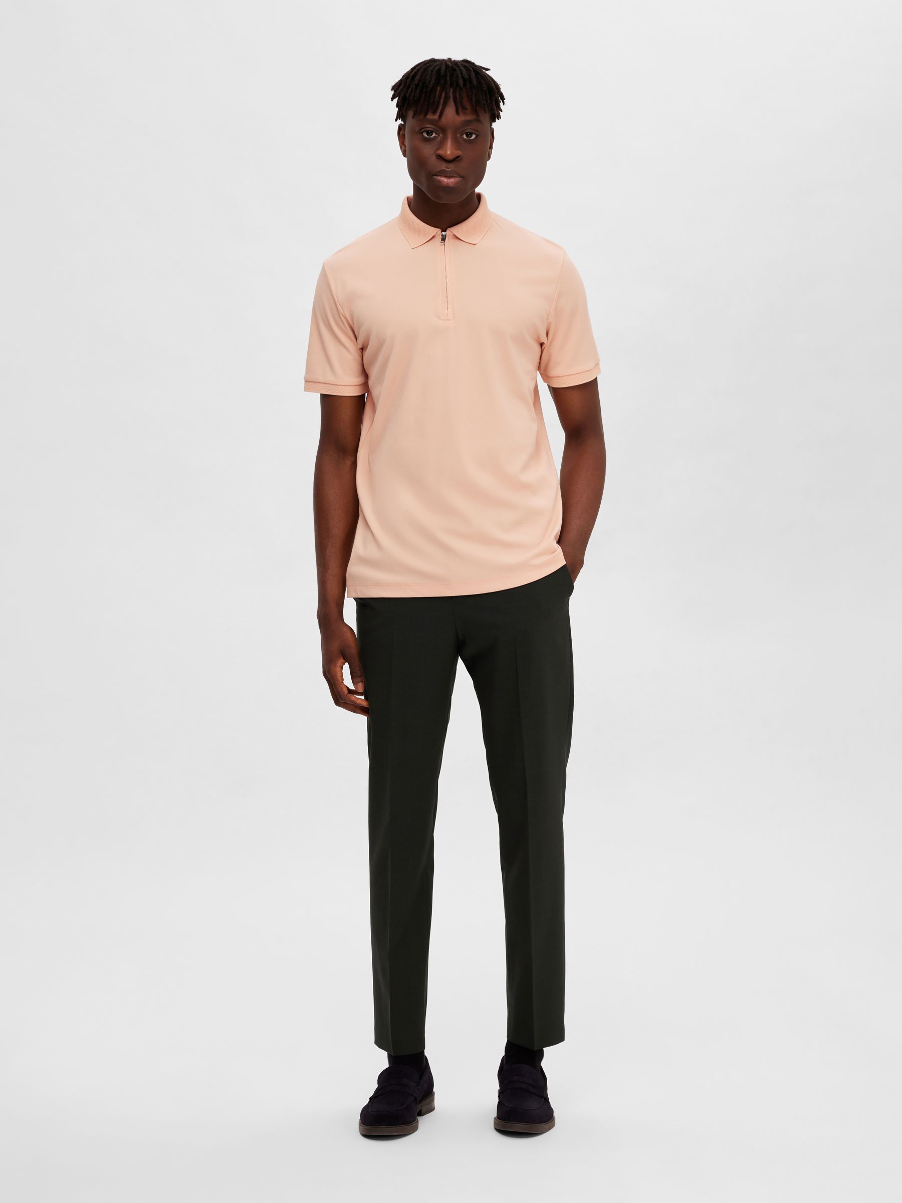 Pink polo shirt with khaki pants sale