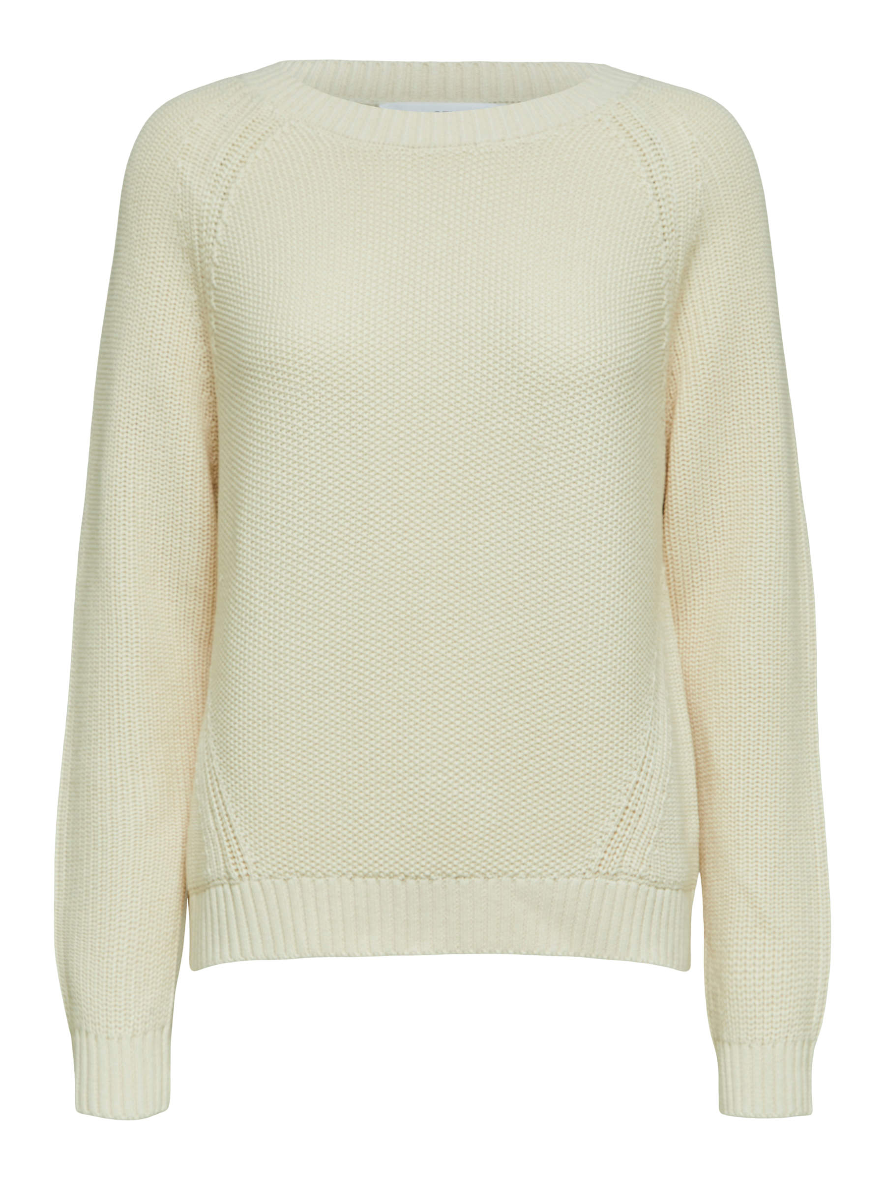 RELAXED FIT KNITTED JUMPER | Beige | SELECTED FEMME®
