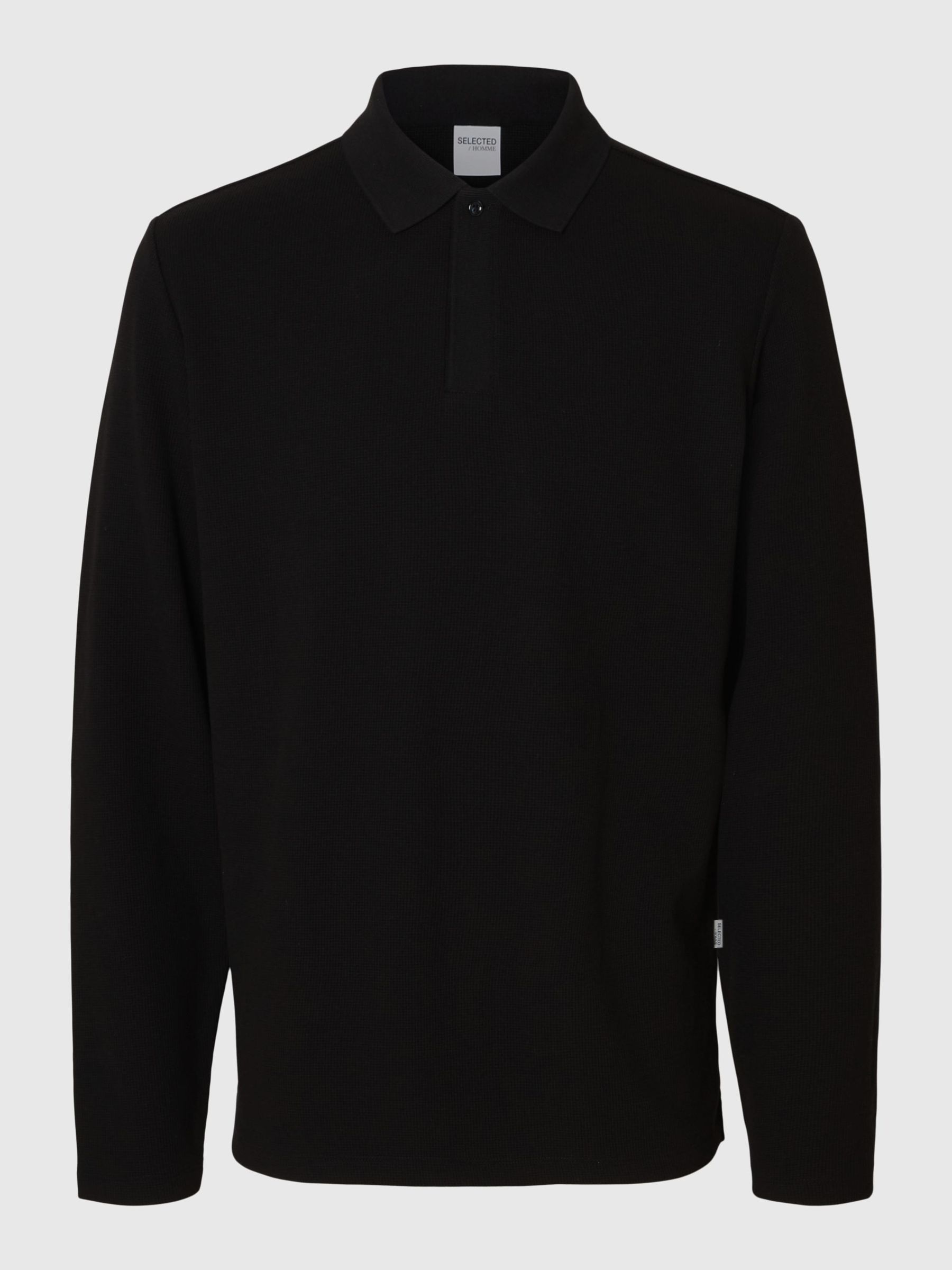 LONG SLEEVED POLO SHIRT Black SELECTED HOMME