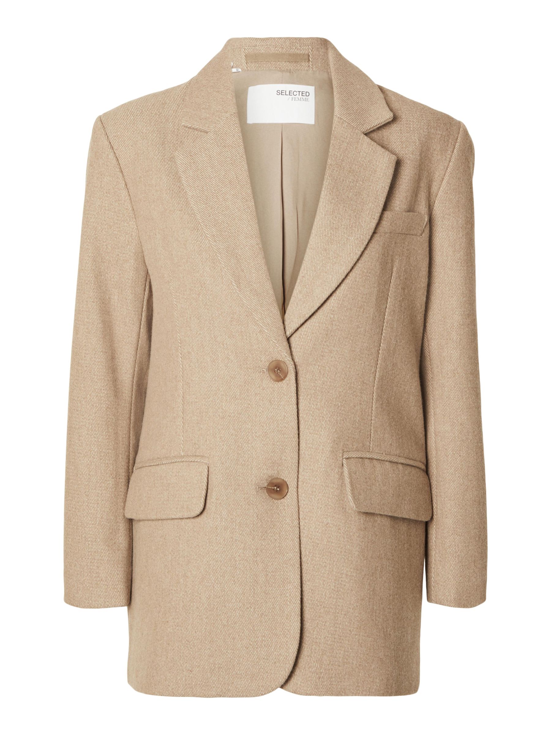 OVERSIZED SINGLE BREASTED BLAZER Beige SELECTED FEMME