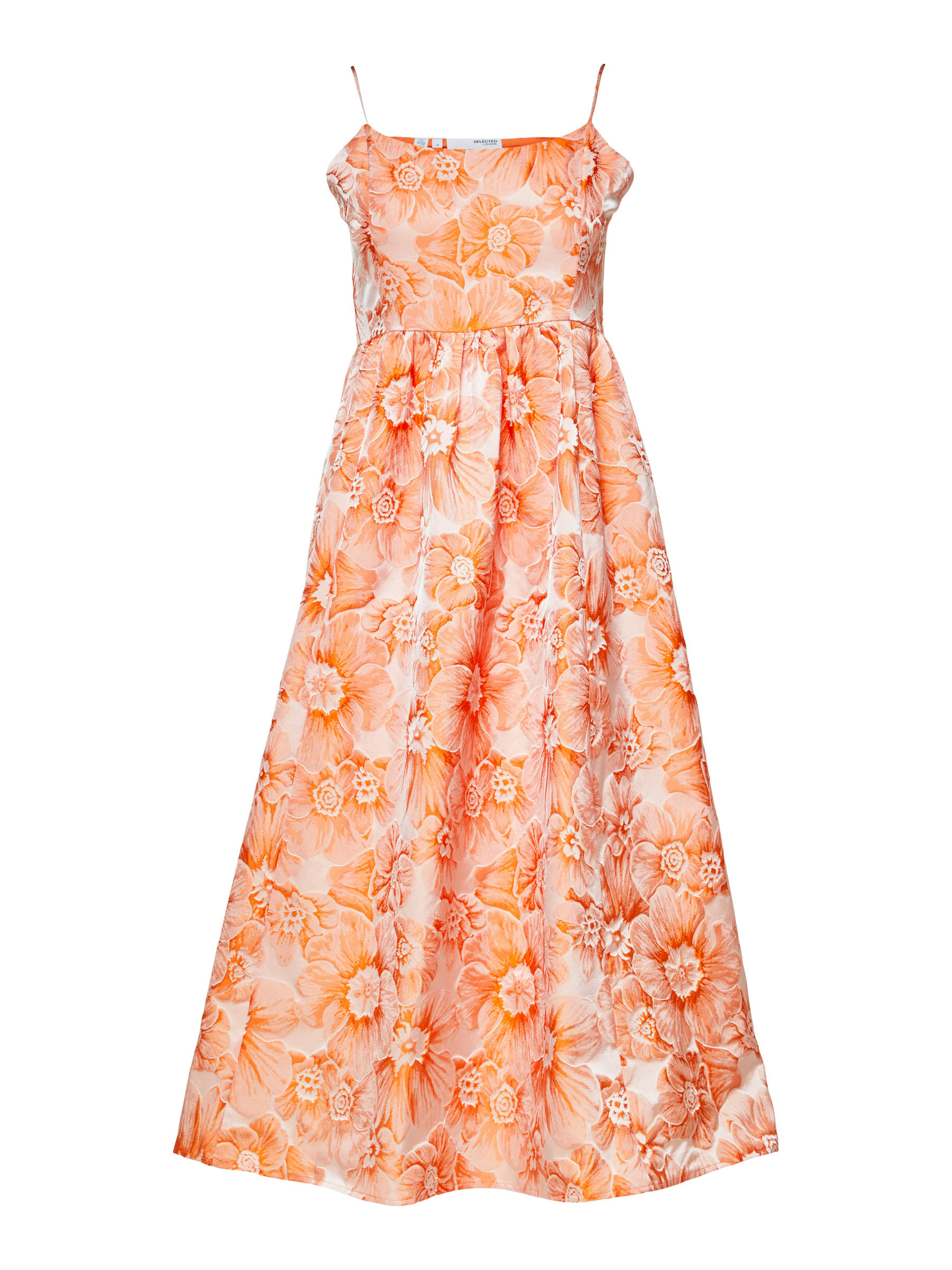 FLORAL MIDI DRESS Orange SELECTED FEMME