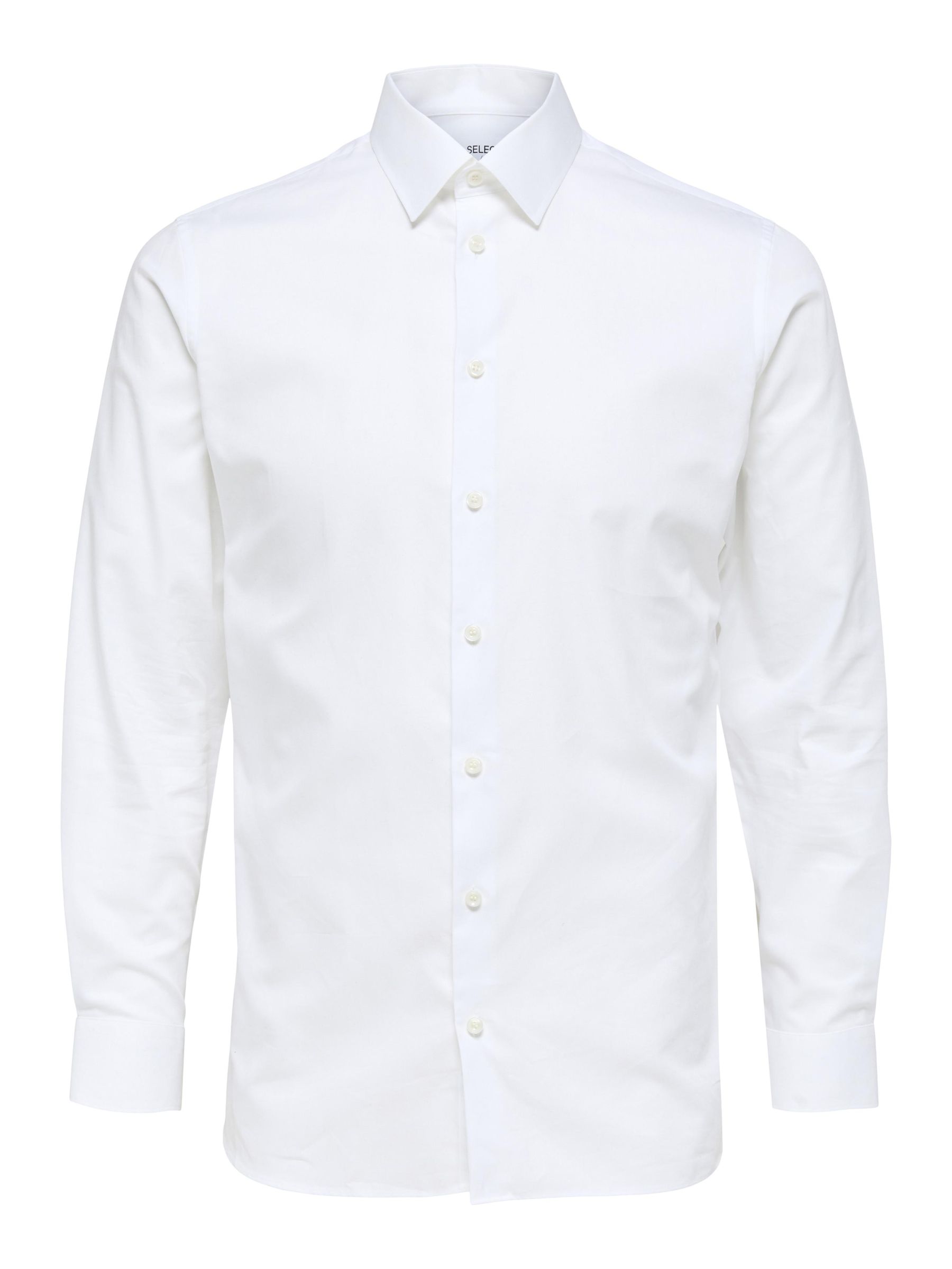 LONG-SLEEVED SELECTED | SLIM White SHIRT HOMME® | FIT